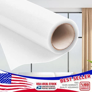 Frosted Glass Film Office Bedroom Bathroom Home Window Tint - Static Cling Back - Picture 1 of 16
