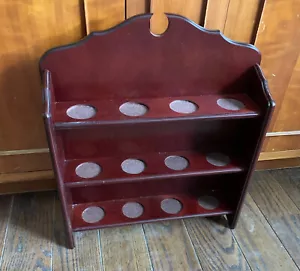 DISPLAY SHELF / SPICE RACK Mahogony Wood BRAND NEW IN Original BOX Hang or Stand - Picture 1 of 6