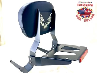 NUEVO Portaequipajes Sissy Bar Plano Negro Kawasaki Vulcan VN1500 Mean Streak Classic Foto 1 de 4