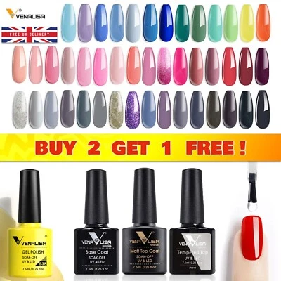 Nail Gel Polish Colour Primer Top Base UV LED One Step Manicure Venalisa Varnish