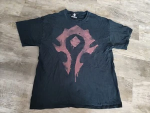 World Of Warcraft Horde Logo Tee Shirt Mens Size L Black Blizzard WoW Jinx - Picture 1 of 12