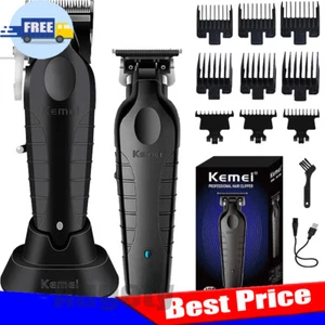 Kemei Cordless Hair Trimmer Clipper Professional Electric Cutting 0mm Machine - Picture 1 of 10