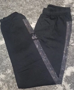Vs pink studded campus pant NEW SIZE Small Black logo - Picture 1 of 3