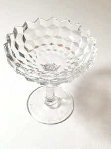 Fostoria Cubist American Pedestal Long Stem Candy/Compote Dish 6.25"  - Picture 1 of 8