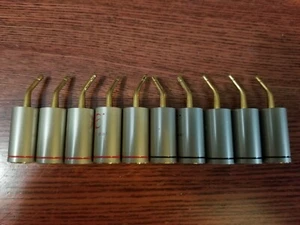 10 High Quality Gold Plated Speaker Pin Plugs Screw Type 12ga. Capacity Red/blac - Photo 1/3