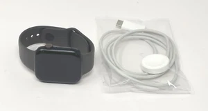 Apple Watch Series 8 45mm Midnight Aluminum Case With Gray Sport Band GPS Good - Photo 1 sur 5