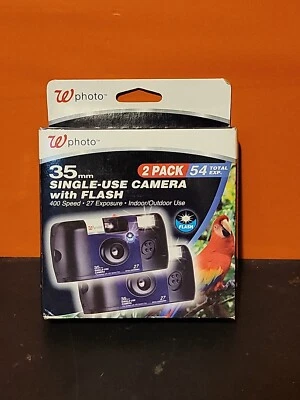 2 Pack 35mm Single Use Camera 54 pics exposures Indoor Outdoor ~ EXP 05/2014 - Image 1 of 2