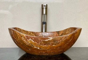 Stone sink bathroom vessel sink travertine marble sinks - Picture 1 of 6