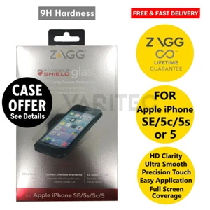 ZAGG Glass Screen Saver Protector For Apple iPhone 5 SE 5c 5s Tempered Glass - Picture 1 of 3