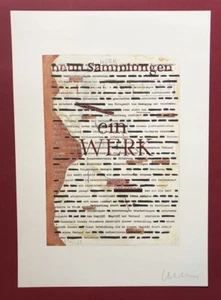 Franz Erhard Walther, Sammelobjekt, Offsetdruck mit Textblatt, 1969, signiert - Bild 1 von 1