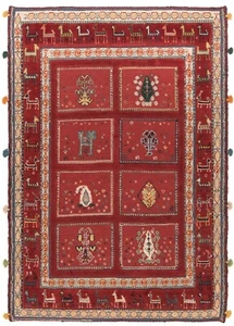 Nimbaft Tissés à la Main Tapis Persan 117x80 cm-Nomadic,Orient,Tapis,Rug,Rouge - Imagen 1 de 11