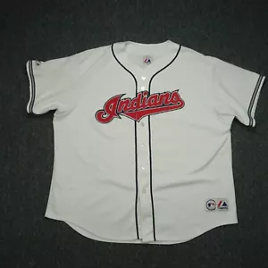 VINTAGE Manny Ramirez Jersey Adult 3XL White Cleveland Indians Majestic - Picture 1 of 13