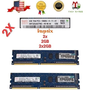2x Lot Hynix HMT325U6CFR8C-H9 (2X2GB) PC RAM 10600U Desktop RAM 2GB - Picture 1 of 5