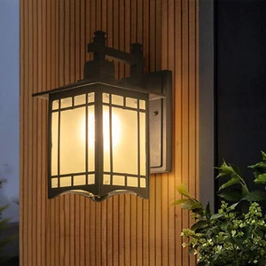 Retro Exterior Wall Light Lantern Sconce Porch Light Fixture Indoor&Outdoor Lamp - Picture 1 of 13