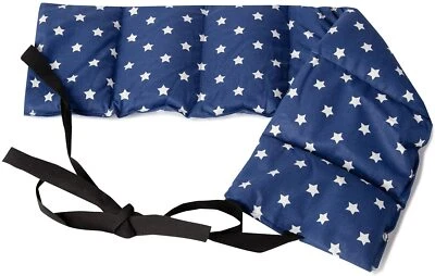 Körnerkissen MIT BAND 65x15 Wärmekissen praktisch als Wärme-Gürtel - Sterne-blau