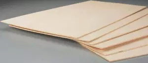 Light Aviation Plywood 2 x Sheets 1200mm L x 300mm W x 2mm T (4'x1'x1/16") Sheet - Picture 1 of 9