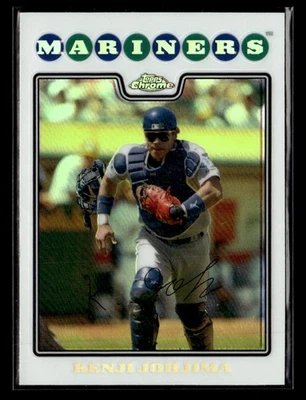 Tarjeta de refractores Kenji Johjima 2008 Topps cromada #102 Seattle Mariners Foto 1 de 2