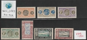 WC1_21789.FRENCH COL.:ST.PIERRE/MIQUELON. Lotto francobolli 1909-1930. MH-MLH - Foto 1 di 1