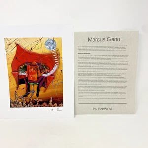 Marcus Glenn KEYS TO THE SOUL (RED) Signed Lithograph Print 12" x 10" Jazz COA - Picture 1 of 4