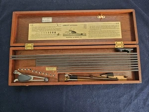 K&E Leroy Schriftzug Set Keuffel & Esser Zeichenset Mahagoni Holz Koffer Vintage - Bild 1 von 6