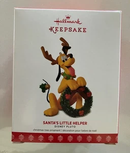 Hallmark 2017 Santa's Little Helper Disney Pluto Limited Keepsake Ornament - Picture 1 of 2