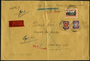 CIUDAD LIBRE DE GDANSK 1939, 1 G. rojo amarillento/negro, Wz. 5, con fr adicional - Imagen 1 de 2