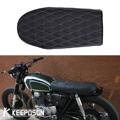 Motorcycle Driver Cafe Racer Seat Flat Saddle For HONDA CB 250 350 550 500 750 - Image 1 of 4