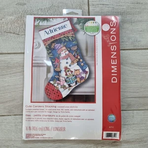 Dimensions Snowman & Animal Carolers Christmas Stocking Counted Cross Stitch Kit - Bild 1 von 3