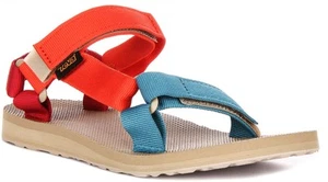 Teva Orig Universal Back Strap Prism Womens Sandal In Red Blue UK 3 - 8 - Picture 1 of 6