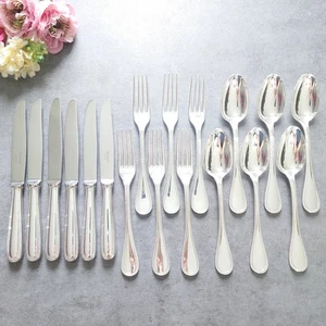 Christofle Perles 18pcs Silverplate Dessert Knife Fork Spoon Excellent - Picture 1 of 21