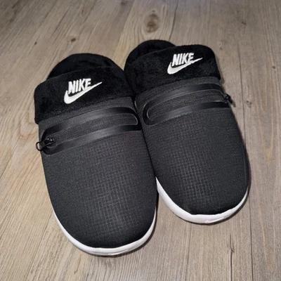 Zapatillas para mujer Nike Burrow negras blancas Swoosh talla 8 DJ3131-001 bolsillo con cremallera Foto 1 de 4