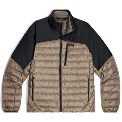Chaqueta de invierno para hombre Outdoor Research Helium Down, Sable/Negro, Grande Foto 1 de 4