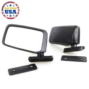 BLACK DOOR MIRROR LH RH SIZE 3-3/8"x 6" Fit NISSAN DATSUN 720 PICKUP TRUCK 80-89 - Picture 1 of 6