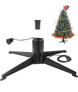 Stright 360 Degree Rotating Christmas Tree Stand, Revolving Artificial Tree Base - Picture 1 of 7