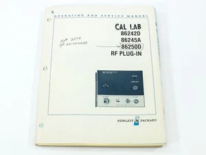 HP 86245-90001 86242D/86245A/86250D RF Plug-In Operating and Service Manual - Picture 1 of 6