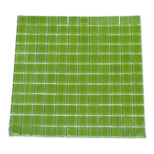 Glass Mosaic Wall Tiles Lime (300x300x4mm) Sheet 3x - Picture 1 of 4