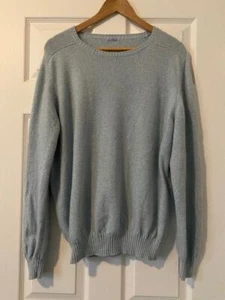 Gr. 52 XL MALO hellblau meliert 100% Kaschmir dicker Luxus Pullover Unisex - Bild 1 von 6