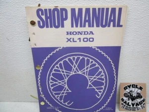 XL 100 HONDA ORIGINAL SHOP SERVICE MANUAL - Picture 1 of 2