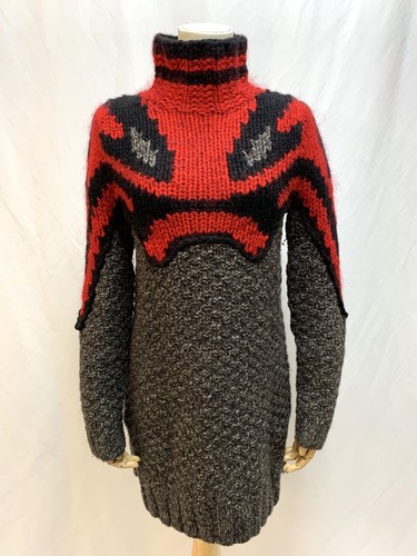 Abito maglione Celine Phoebe Philo 2011 lookbook astratto intarsiato maglia XS DONNA