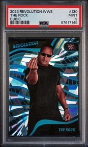 2023 Panini Revolution WWE The Rock Cubic /49 #130 PSA 9 POP 4 NONE HIGHER - Picture 1 of 2