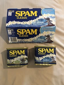 Limited Edition Disney Lilo & Stitch Movie Spam Packaging And Lot (2) Cans Empty - Picture 1 of 6