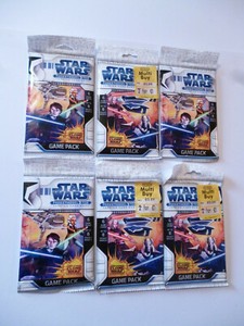 Lot x 6 Star Wars PocketModel TCG Trading Card Game The Clone Wars Game Pack
