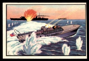 1954 Bowman U.S. Navy Victories #34 11 Men Against 500 EX *d2