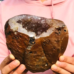 1233g Large Natural Agate Geode Quartz Crystal Mineral Rough Specimen Healing - Picture 1 of 12