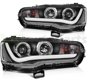 For Mitsubishi Lancer/EVO 2008-2017 Headlights Assembly Pair LED DRL Headlamp - Picture 1 of 9