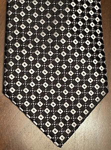Jones New York Black Gray Hand Made 100% Silk Men’s Neck Tie Made In China