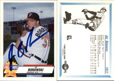 Joe Borowski Signed 1993 Fleer ProCards #1017 Card Frederick Keys Auto AU