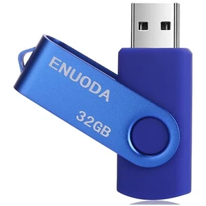 Hochgeschwindigkeits Metall USB Stick 32GB Blau tragbar Staubabweisend LED-Li... - Bild 1 von 9