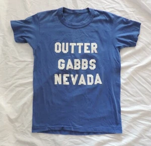 Vtg 80s Outer Gabbs Nevada Casino Gambling Tourist 50/50 T-Shirt XS / S - Picture 1 of 3