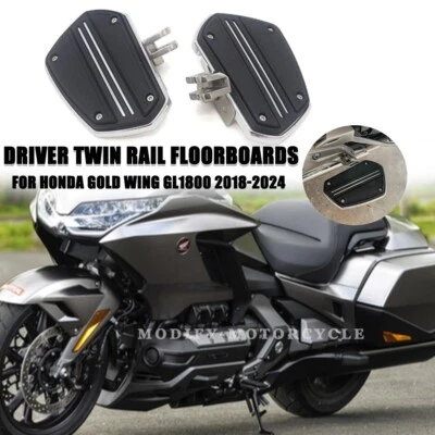 For Honda GoldWing 1800 2018-24 Highway Twin Rail Floorboards With Adapter Parts Foto 1 de 4
